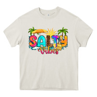 Cream salty vibes Heavy Core Tee - RanaPortraitStore