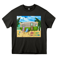 Asphalt summer caravan life Heavy Core Tee - TumblerDesignByShophia