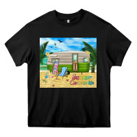 Black summer caravan life Heavy Core Tee - TumblerDesignByShophia