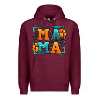 Burgundy Cat dog mama Mother's Day Premium Hoodie - LillyAllenDesigns