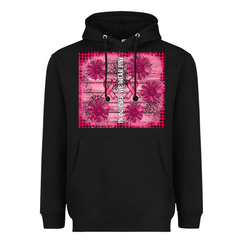 In October We Wear Pink Heavyweight Hoodie by AdoDesignShop | Teevron