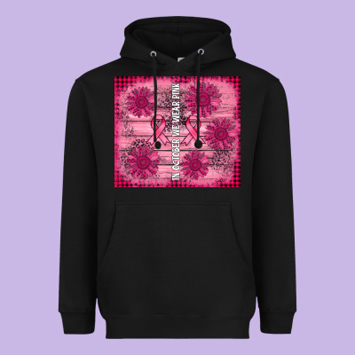 In October We Wear Pink Heavyweight Hoodie Designed By Adodesignshop