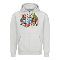 Dove Grey chef Zipper Hoodie - AdoDesignShop