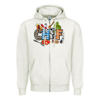 Oatmeal Heather chef Zipper Hoodie - AdoDesignShop