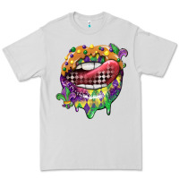 Dove Grey mardi gras lips Premium Tee - CowGirlArtShop
