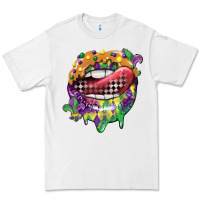 White mardi gras lips Premium Tee - CowGirlArtShop