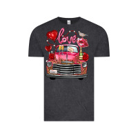 Vintage Black Western Valentines Day Truck Love Bird Letter Vintage Tee - FaDigitalArtStudio