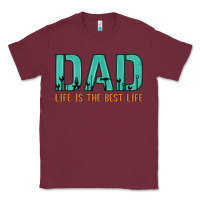 Burgundy dad life is the best life Classic Tee - Artiststas