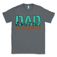 Charcoal Heather dad life is the best life Classic Tee - Artiststas