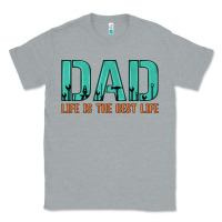 Heather Grey dad life is the best life Classic Tee - Artiststas