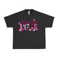 Pigment Black All you need is love Valentine's Day Urban Heavy Tee - FaDigitalArtStudio