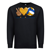 Black peace love volleyball Premium Sweatshirt - AdoDesignShop