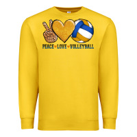 Lemon peace love volleyball Premium Sweatshirt - AdoDesignShop