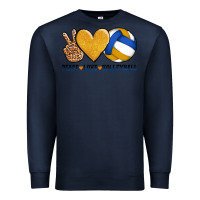 Navy peace love volleyball Premium Sweatshirt - AdoDesignShop