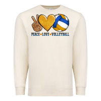Sandshell peace love volleyball Premium Sweatshirt - AdoDesignShop