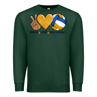 Sports Green peace love volleyball Premium Sweatshirt - AdoDesignShop