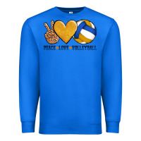 True Royal peace love volleyball Premium Sweatshirt - AdoDesignShop