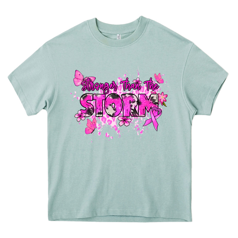 Stronger Than The Storm Cancer Awareness Heavy Core Tee by HowdyJamesFarm | Teevron