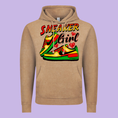 Sneaker Girl Vintage Hoodie Designed By Fadigitalartstudio