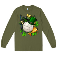 Army Green st.patrick's day volleyball Long Sleeve Tee - FaDigitalArtStudio