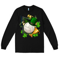 Black st.patrick's day volleyball Long Sleeve Tee - FaDigitalArtStudio