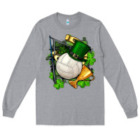 Heather Grey st.patrick's day volleyball Long Sleeve Tee - FaDigitalArtStudio