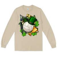 Mushroom st.patrick's day volleyball Long Sleeve Tee - FaDigitalArtStudio