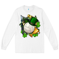 White st.patrick's day volleyball Long Sleeve Tee - FaDigitalArtStudio