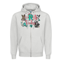 Dove Grey x ray tech Zipper Hoodie - AdoDesignShop