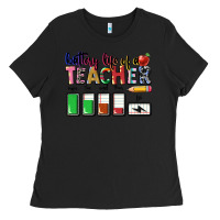 Black Battery life of a Teacher Ladies Tee - CowGirlArtShop