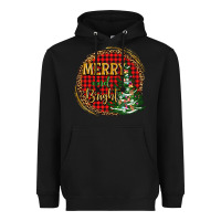 Black merry and bright christmas tree Heavyweight Hoodie - AdoDesignShop