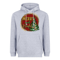 Heather Grey merry and bright christmas tree Heavyweight Hoodie - AdoDesignShop