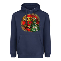 Merry And Bright Christmas Tree Heavyweight Hoodie | Teevron