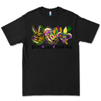 Black peace love mardi gras Premium Tee - CowGirlArtShop
