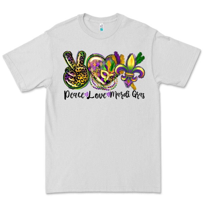 Peace Love Mardi Gras Premium Tee by CowGirlArtShop | Teevron
