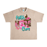 French Oak Faith hope cure Breast Cancer Urban Heavy Tee - FaDigitalArtStudio