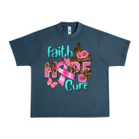 Midnight Navy Faith hope cure Breast Cancer Urban Heavy Tee - FaDigitalArtStudio
