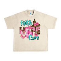 Sandshell Faith hope cure Breast Cancer Urban Heavy Tee - FaDigitalArtStudio