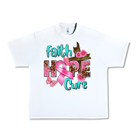 White Faith hope cure Breast Cancer Urban Heavy Tee - FaDigitalArtStudio