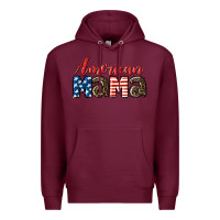Burgundy Western American Mama Mother's Day Premium Hoodie - LillyAllenDesigns