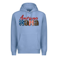 Colony Blue Western American Mama Mother's Day Premium Hoodie - LillyAllenDesigns