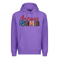 Purple Western American Mama Mother's Day Premium Hoodie - LillyAllenDesigns