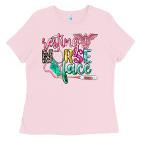 Bubblegum Pink resting nurse face Ladies Tee - CowGirlArtShop