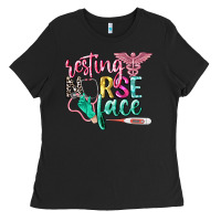 Black resting nurse face Ladies Tee - CowGirlArtShop