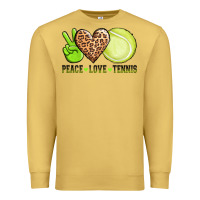 Antique Gold peace love tennis Premium Sweatshirt - AdoDesignShop