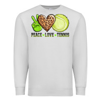 Dove Grey peace love tennis Premium Sweatshirt - AdoDesignShop