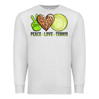 Oatmeal Heather peace love tennis Premium Sweatshirt - AdoDesignShop