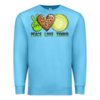 Ocean Blue peace love tennis Premium Sweatshirt - AdoDesignShop