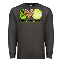 Smoke peace love tennis Premium Sweatshirt - AdoDesignShop