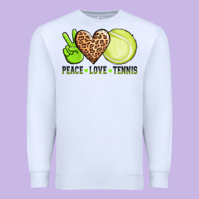 Peace Love Tennis Premium Sweatshirt Designed By Adodesignshop